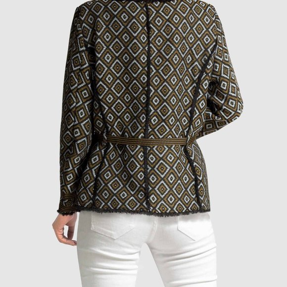 OLGYN Women’s Textured Fringe Blazer - Picture 2 of 3